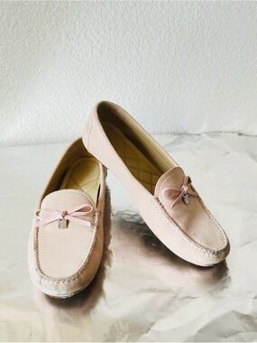 Michael Kors Blush Pink Bow Moccasin Loafers